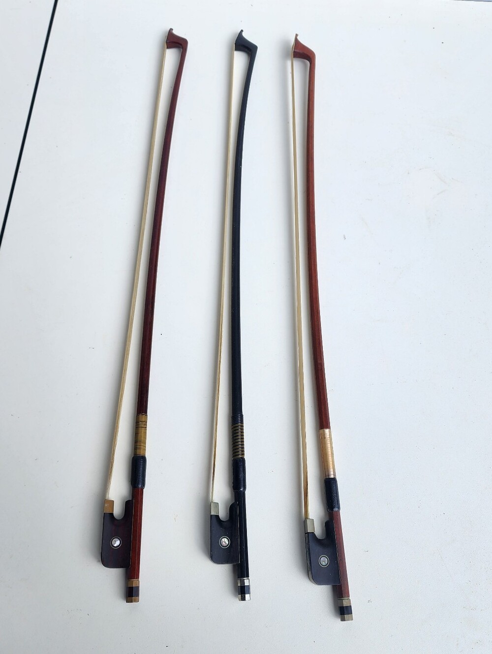 Lot Of 3 Eastman Premium Brazilwood Cello Bow 1/2 Size- Used